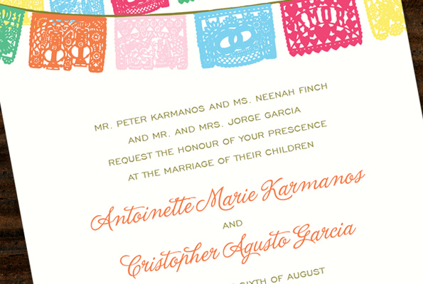 mexico purple wedding invitations